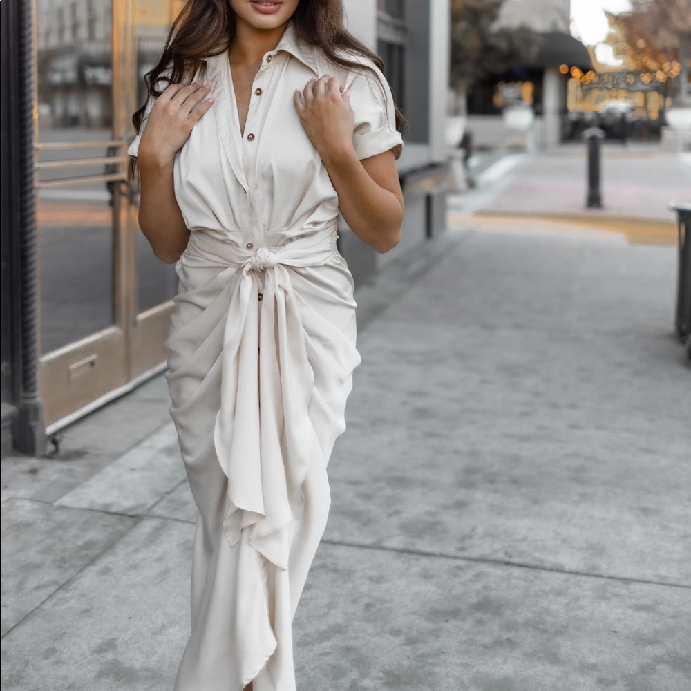 Sway With Me Satin Midi Dress